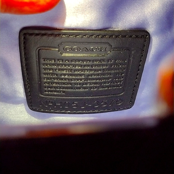 COACH Satin & Leather Rhinestone Swarovski Crystal Buckle Satin Lined NWT - Picture 9 of 10